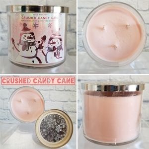 Bath and Body Works Crushed Candy Cane Scented Candle Essential Oils New